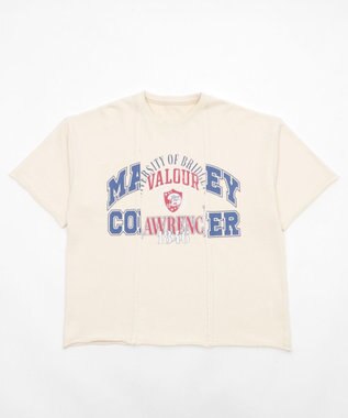 WEGO 【ユニセックス着用ITEM/MLサイズ展開】ドッキングカレッジスウェT（SS） オフホワイト