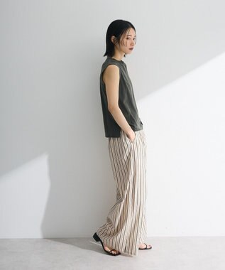 Green Parks ・ＤＯＵＢＬＥ　ＦＬＡＧＳ　ピグメント切替ノースリ Charcoal Gray