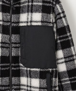 JOSEPH ABBOUD MOUNTAIN 【軽量/暖か/男女兼用】チェックフリース ブルゾン ブラック系4