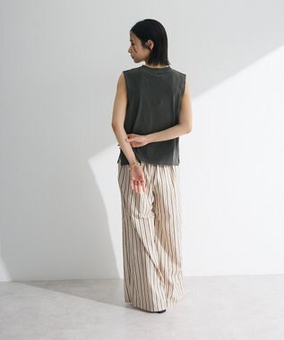 Green Parks ・ＤＯＵＢＬＥ　ＦＬＡＧＳ　ピグメント切替ノースリ Charcoal Gray