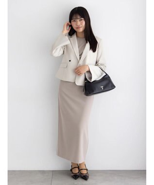 Te chichi フレア袖クロップトテーラードジャケット【AOYAMA FASHION ASSOCIATION × Te chichi】 ベージュ