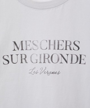 Green Parks 箔プリントフェミニンロゴＴシャツ Light Gray