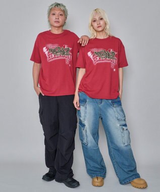 WEGO 【ユニセックス着用ITEM】パターンアップリケグラフィックT（SS） ワイン