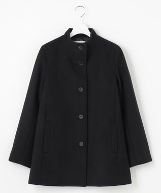 J.PRESS LADIES L ショートビーバー ボトルネック コート ブラック系