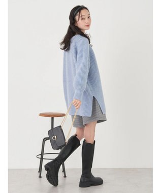 earth music&ecology ふわふわメランジチュニック Sax