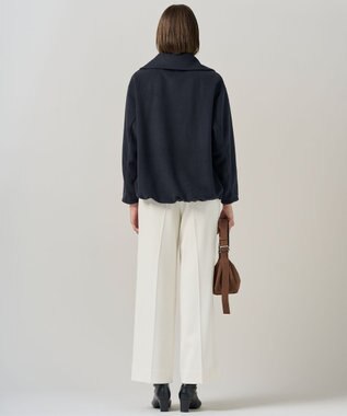 ICB L 【洗える】 トスカーナフリース ハーフジッププルオーバー ネイビー