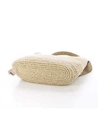 UNBILLION カシュカシュ cachecache / 下がりグログラン地柄編みトート カゴバッグ ベージュ