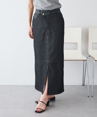 CRAFT STANDARD BOUTIQUE アシンメトリーデニムスカート Black