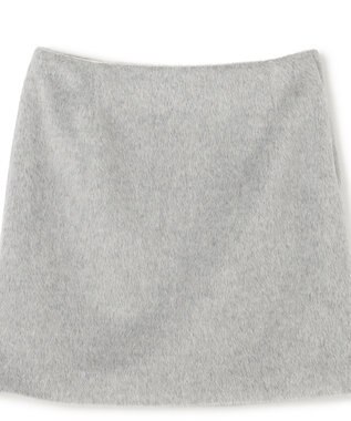BEIGE， COURBE / アルパカ混ミニ丈スカート L Gray