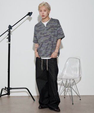 WEGO 【ユニセックス着用ITEM】キーネックフェイクレイヤードT（SS） 柄1