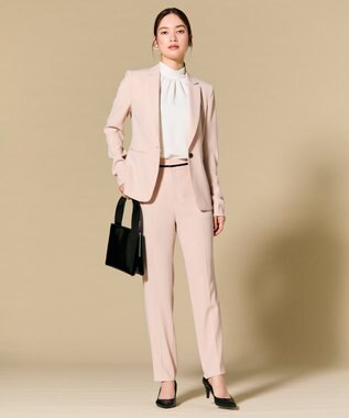 BEIGE， EVA / ハイネックハーフスリーブブラウス White