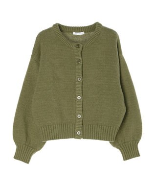 Green Parks クルーネックカーディガン Khaki