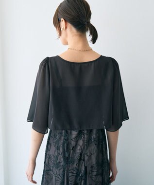 YECCA VECCA 【2点SET】フラワー柄スパンコール刺繍ドレス Charcoal Gray