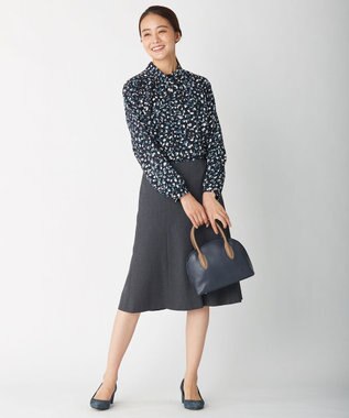 J.PRESS LADIES 【スーツ対応】T／Rアルガンシルク スカート グレー系