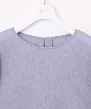 ANY SIS L 【速乾・接触冷感】スムージーポリエステル クルーネック ブラウス ライトブルー