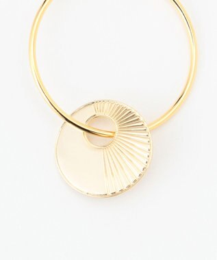 GRACE CONTINENTAL ラインコインフープイヤーカフ ゴールド