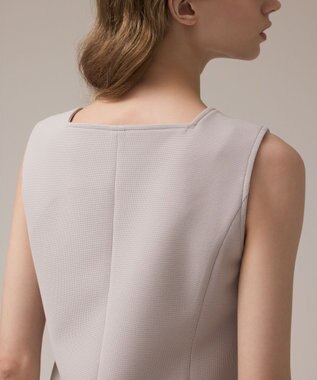 GRACE CONTINENTAL チュールヘムカットトップ グレー