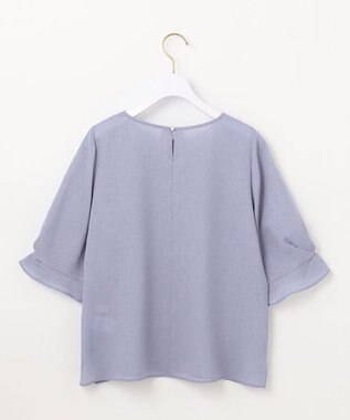 ANY SIS 【速乾・接触冷感】スムージーポリエステル クルーネック ブラウス ライトブルー