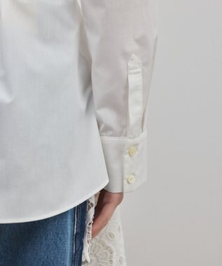 GRACE CONTINENTAL カット刺繍イレギュラーシャツ ホワイト