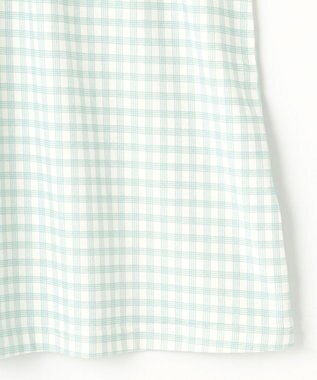 組曲 KIDS 【110-140㎝】シャーリングチェック トップス ミント系5