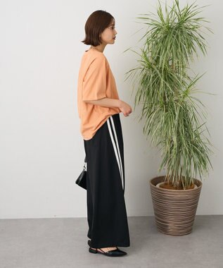 CRAFT STANDARD BOUTIQUE カットクレープワイドキリカエTシャツ Orange