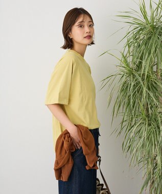 CRAFT STANDARD BOUTIQUE カットクレープワイドキリカエTシャツ Yellow