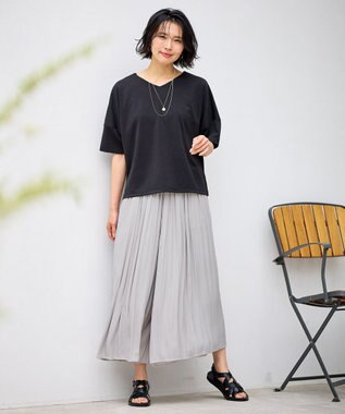 ANY L 【ウエストゴム】リラックススカーチョ グレージュ