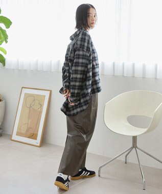 AMERICAN HOLIC ビエラ起毛チェックシャツ Black