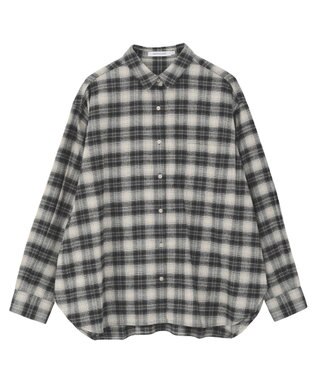 AMERICAN HOLIC ビエラ起毛チェックシャツ Gray