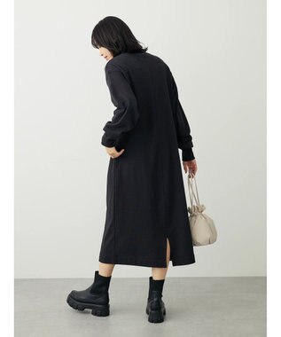 Green Parks ミニ裏毛ワンピース Black