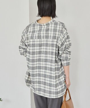 AMERICAN HOLIC ビエラ起毛チェックシャツ Ivory