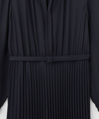 ANY SIS L 【洗える】ノーブルプリーツ ワンピース ネイビー