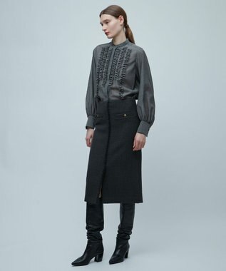 BEIGE， 【S-size】CAMBON / ツイードスカート C.Gray