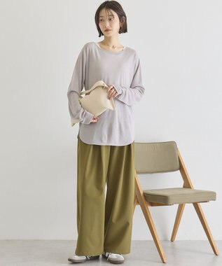 AMERICAN HOLIC ラウンドカットシアープルオーバー Gray Beige