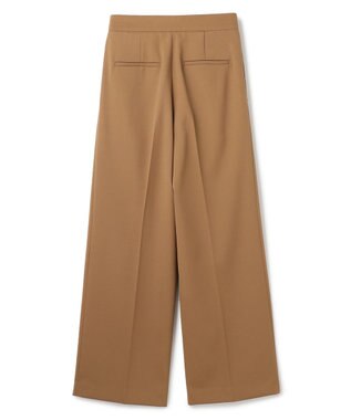 BEIGE， 【洗える】STEVIA / ウール混タックワイドパンツ Brown
