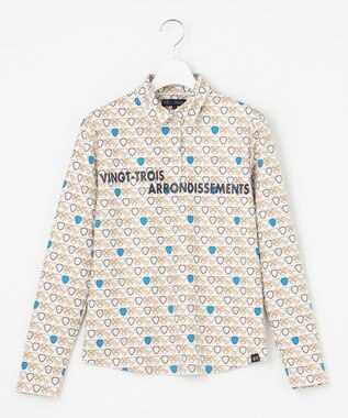 23区GOLF 【WOMEN】【UVカット】エンブレム柄ポロシャツ ホワイト系5