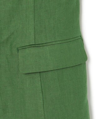 uncrave リネンオックスフォード ジレブラウス グリーン