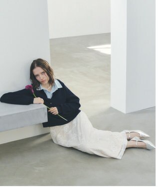 YECCA VECCA 2wayレイヤード風ポロニット Navy