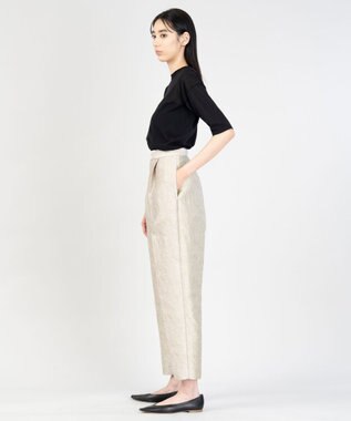 23区 【エステータ】シャイニージャカード パンツ グレージュ系