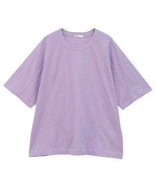 CRAFT STANDARD BOUTIQUE カットクレープワイドキリカエTシャツ Purple