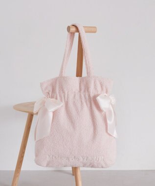 Maison de FLEUR ボアダブルリボントートバッグ Pink