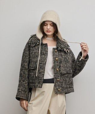 GRACE CONTINENTAL パディングツイードジャケット