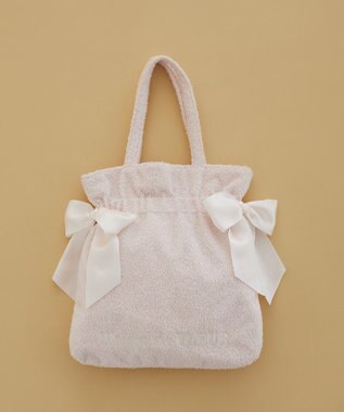 Maison de FLEUR ボアダブルリボントートバッグ Pink