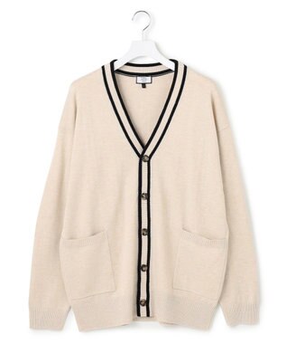 J.PRESS YORK STREET 【UNISEX】ANTI PILLING WOOL Vネックカーディガン アイボリー系