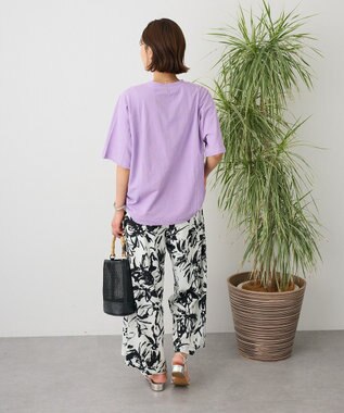 CRAFT STANDARD BOUTIQUE カットクレープワイドキリカエTシャツ Purple