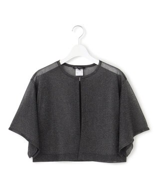 23区 L 【APPLAUDIR】グロッシーニット ボレロカーディガン ブラック系