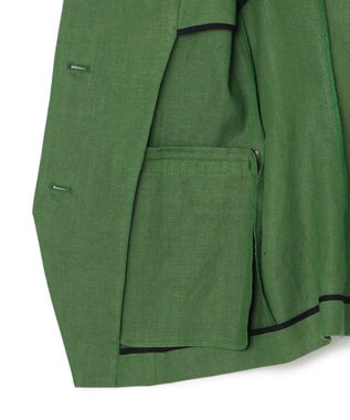 uncrave リネンオックスフォード ジレブラウス グリーン