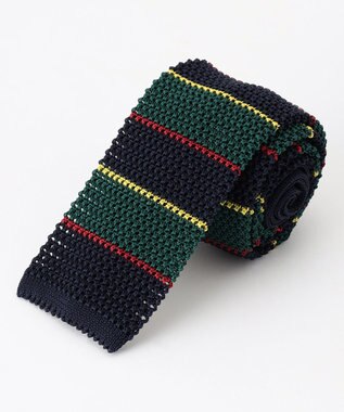 J.PRESS MEN 【J.PRESS KNIT TIE COLLECTION】ストライプ ニットネクタイ ネイビー系2