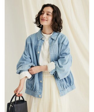 CRAFT STANDARD BOUTIQUE ライトデニムギャザーＧジャン Light Indigo