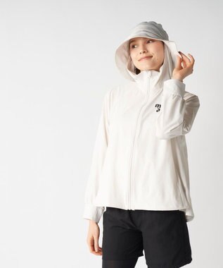 OP／FILA 【marie claire SPORT】帽子付きUVジャケット ホワイト
